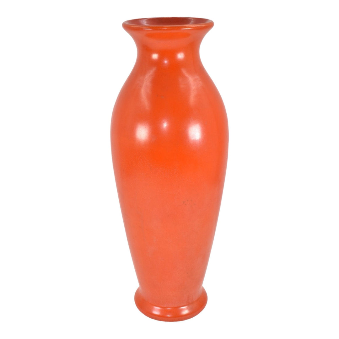 Weller Chengtu 1925-36 Vintage Art Deco Pottery Lava Red Orange Ceramic Vase - Just Art Pottery