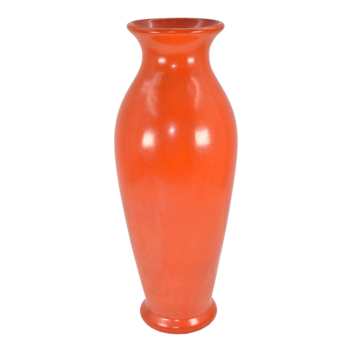 Weller Chengtu 1925-36 Vintage Art Deco Pottery Lava Red Orange Ceramic Vase - Just Art Pottery