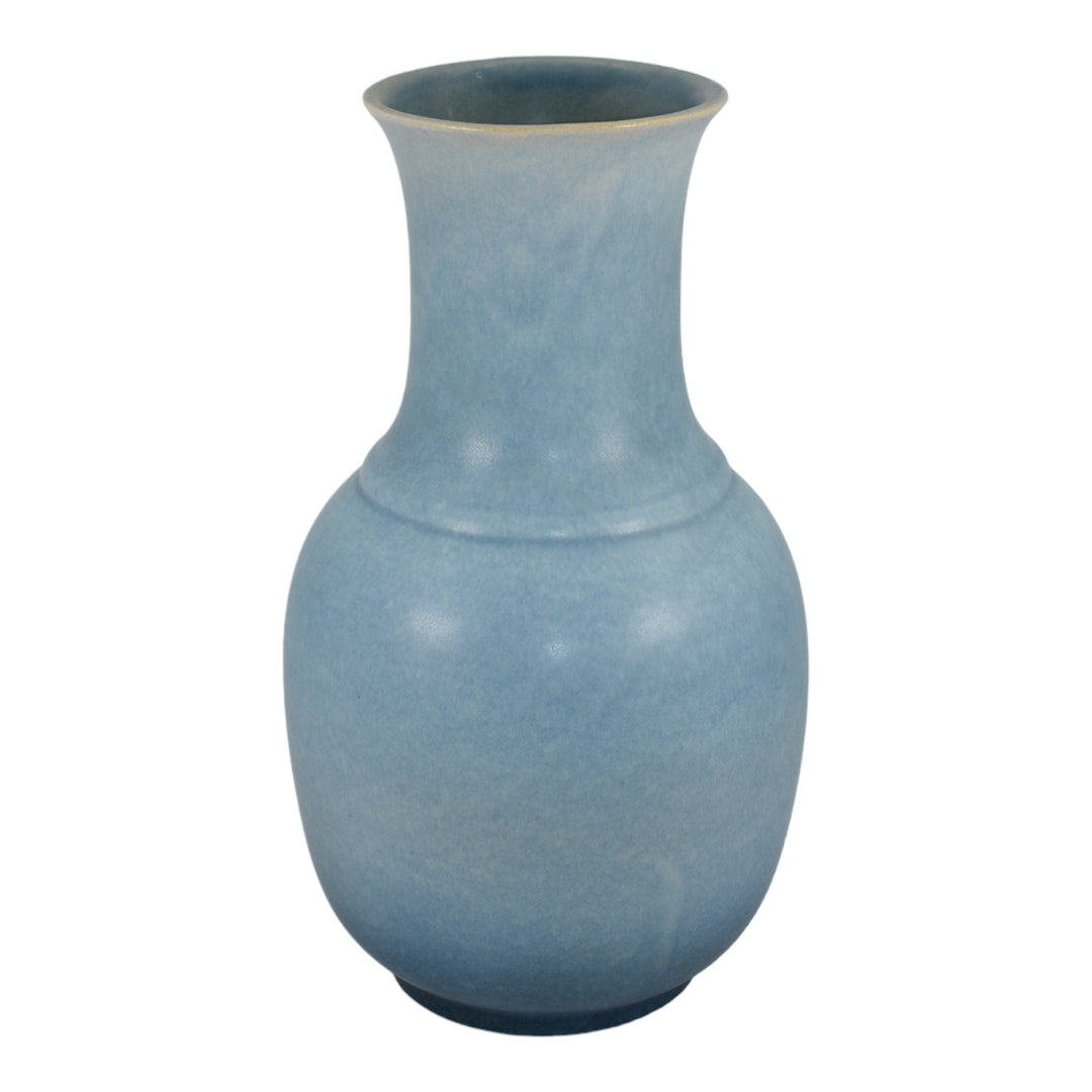 Roseville Rozane Patterns Blue 1941 Mid Century Modern Pottery Ceramic Vase 8-10