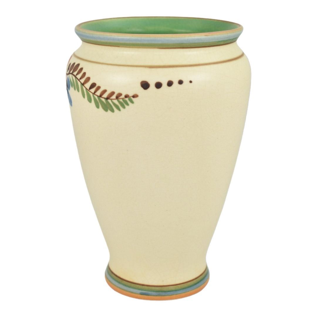 Weller Bonito 1927-33 Art Pottery Hand Painted Floral Ceramic Vase Artist Signed - Just Art Pottery