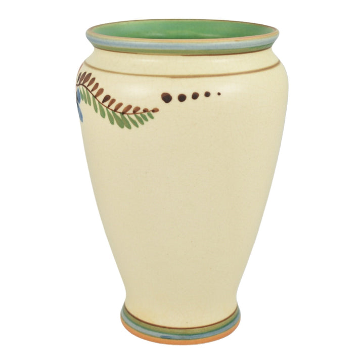 Weller Bonito 1927-33 Art Pottery Hand Painted Floral Ceramic Vase Artist Signed - Just Art Pottery