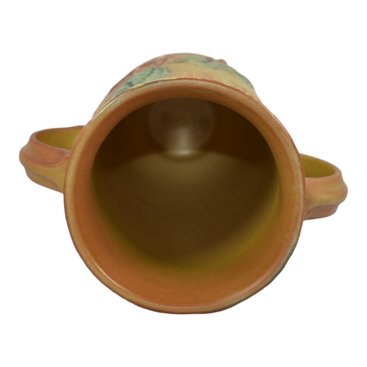 Roseville Fuchsia Brown 1938 Vintage Art Pottery Ceramic Flower Vase 900-9 - Just Art Pottery
