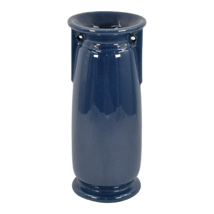 Roseville Rosecraft Colors Blue 1921 Vintage Art Deco Pottery Ceramic Vase 248-8 - Just Art Pottery