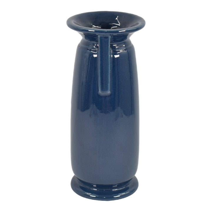 Roseville Rosecraft Colors Blue 1921 Vintage Art Deco Pottery Ceramic Vase 248-8 - Just Art Pottery