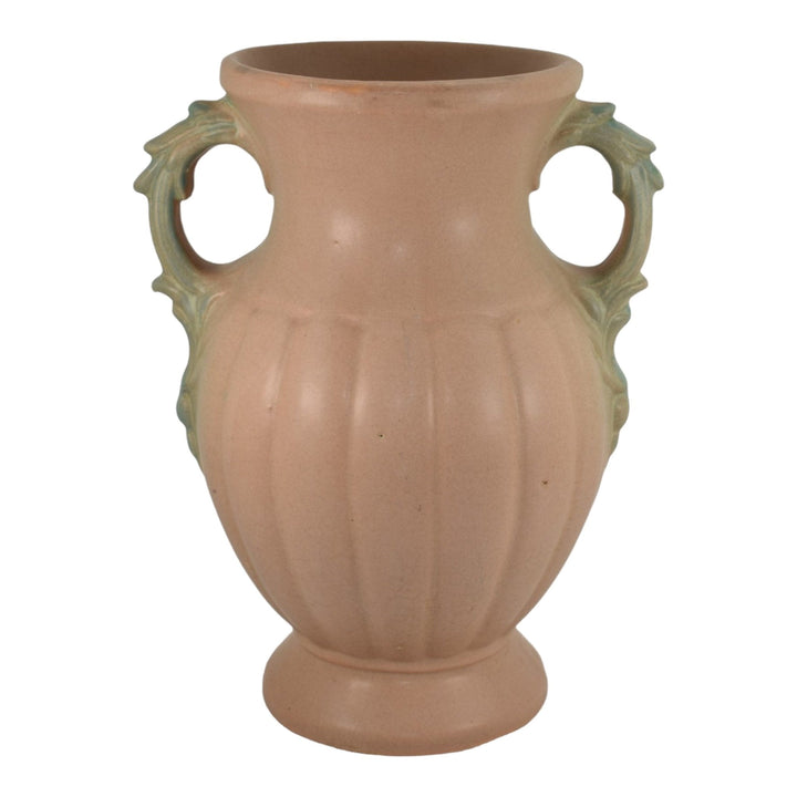 McCoy 1932 Mid Century Modern Art Pottery Matte Brown Large Ceramic Vase 45 - Just Art Pottery