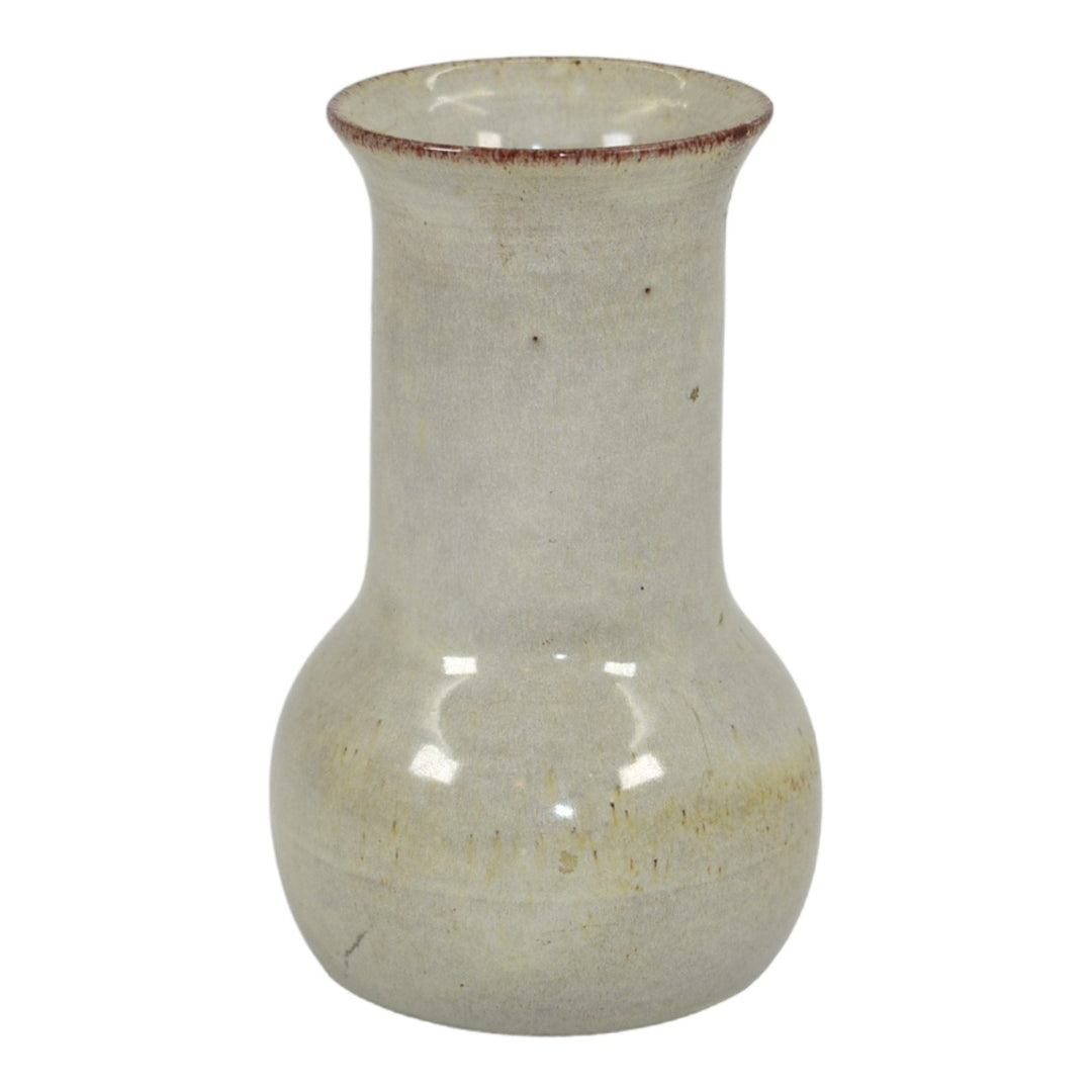 Pine Ridge Sioux Dakota Pottery Hand Crafted Mottled Gray Ceramic Vase Irving - Just Art Pottery