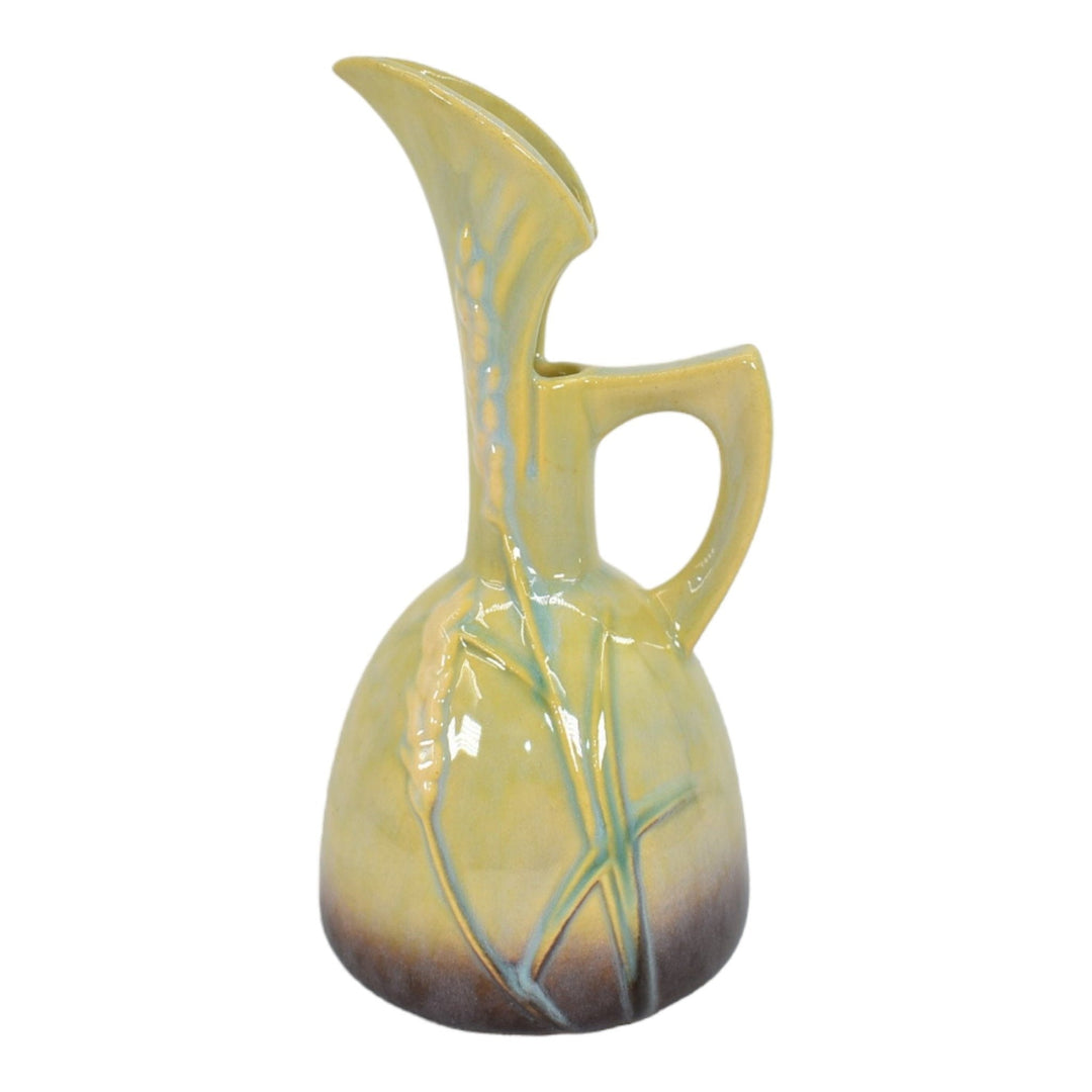 Roseville Wincraft Green 1948 Mid Century Modern Art Pottery Ceramic Ewer 216-8 - Just Art Pottery