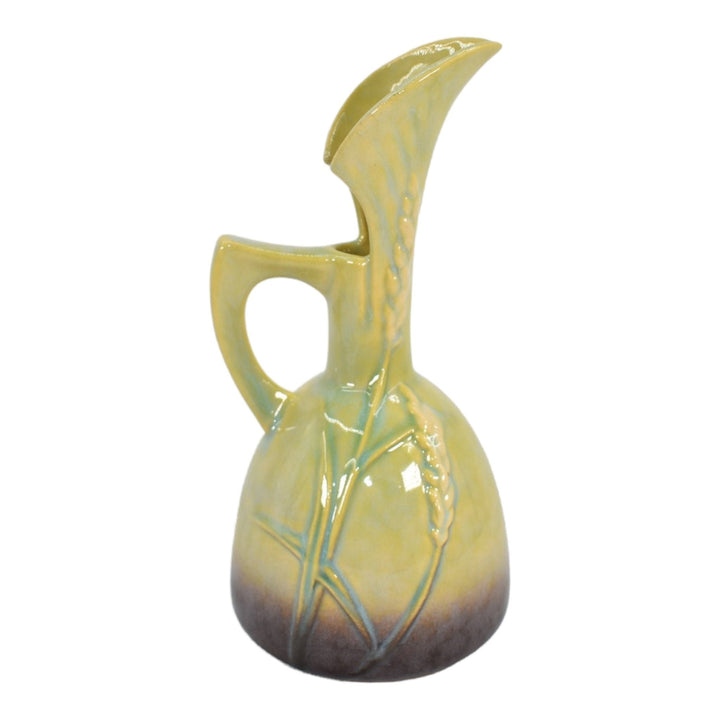 Roseville Wincraft Green 1948 Mid Century Modern Art Pottery Ceramic Ewer 216-8 - Just Art Pottery