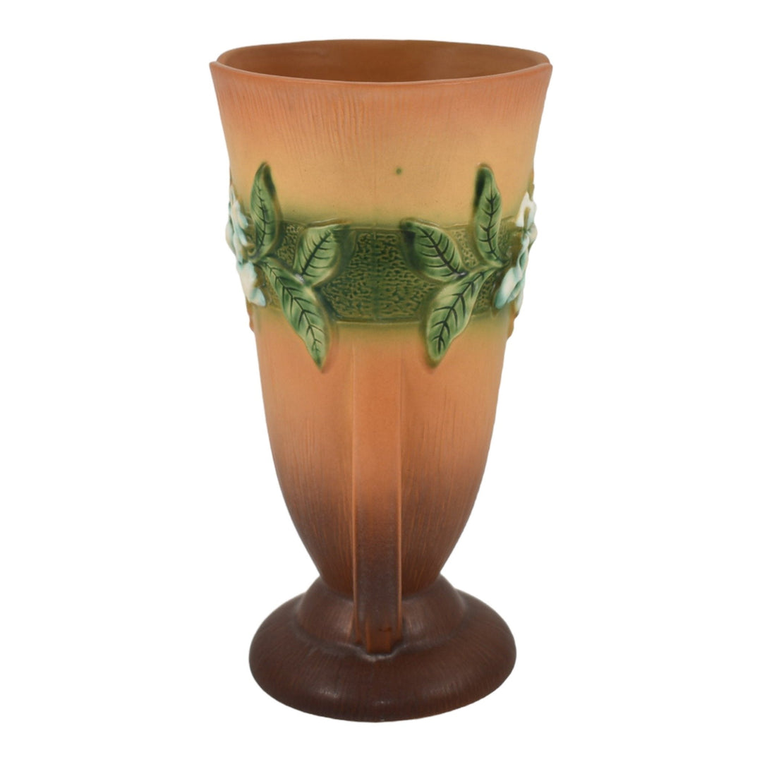 Roseville Gardenia Tan 1950 Vintage Mid Century Art Pottery Ceramic Vase 687-12 - Just Art Pottery