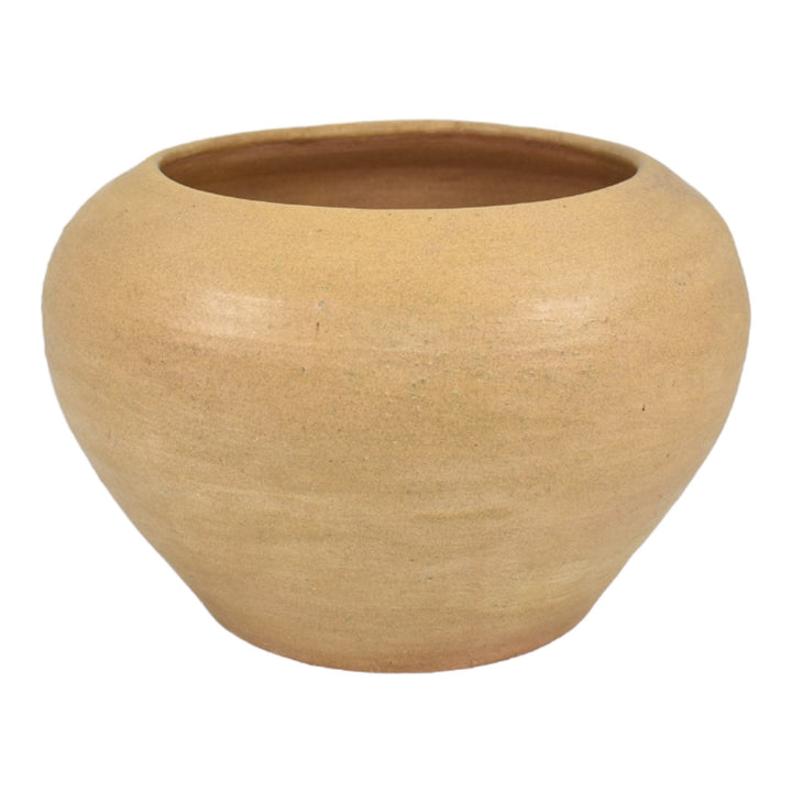 Jo Ellen Pfeiffer Studio Art Pottery Hand Made Tan Ceramic Vase - Just Art Pottery