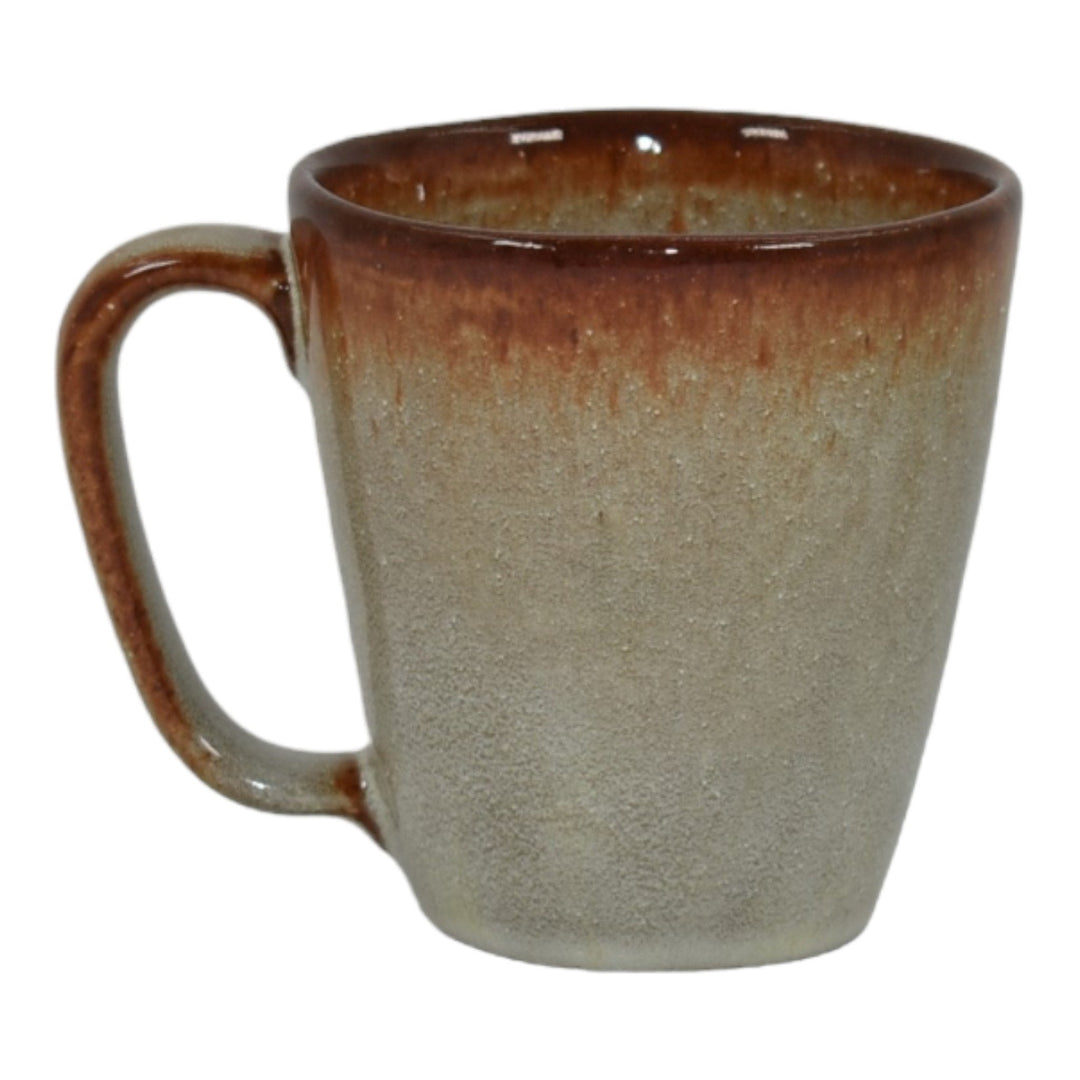 Nicodemus Vintage Mid Century Modern Pottery Gray Brown Ceramic Cup Mug 236 - Just Art Pottery