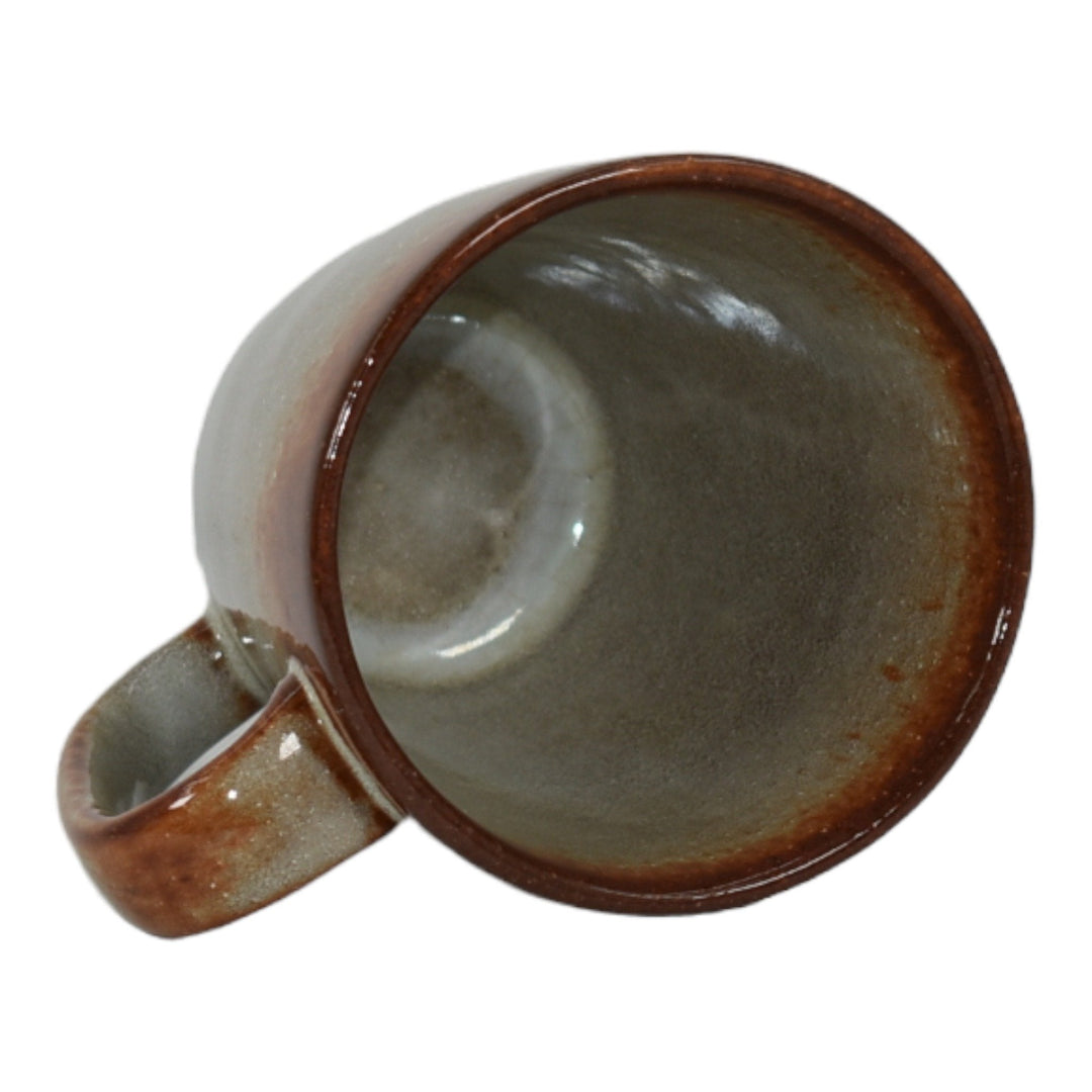 Nicodemus Vintage Mid Century Modern Pottery Gray Brown Ceramic Cup Mug 236 - Just Art Pottery