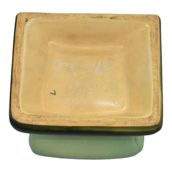 Roseville Pine Cone Green 1953 Vintage Art Pottery Ceramic Planter Bookend 459 - Just Art Pottery