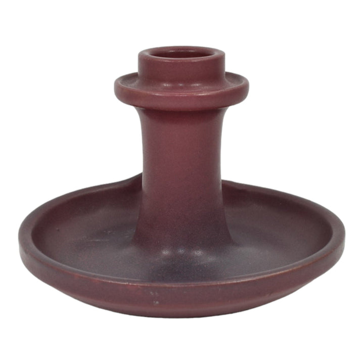 Van Briggle Late Teens Arts And Crafts Pottery Mulberry Ceramic Chamberstick - Just Art Pottery