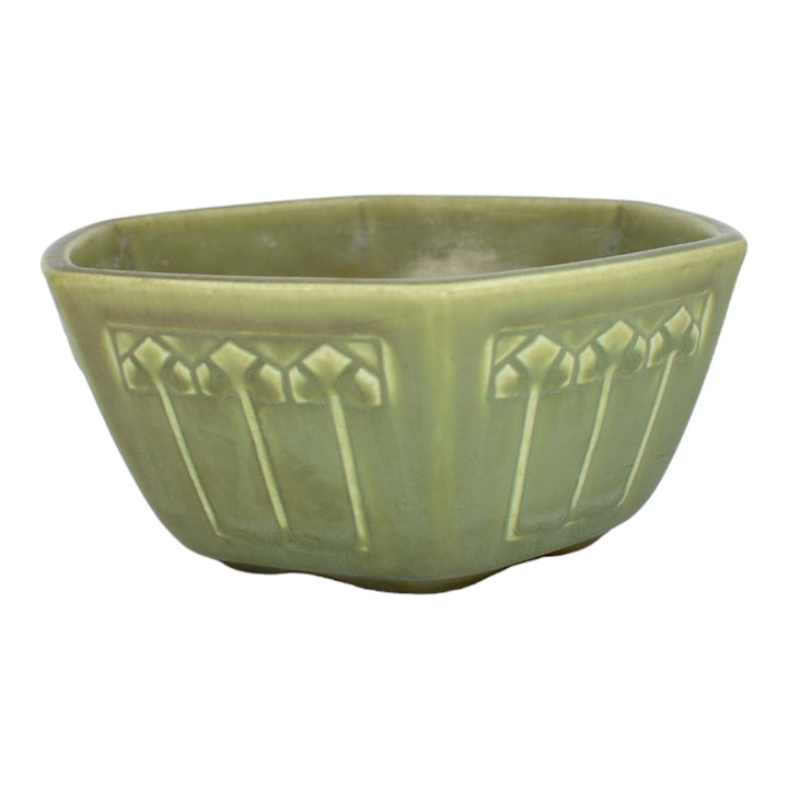 Rookwood 1923 Vintage Arts And Crafts Pottery Matte Green Ceramic Bowl 1770
