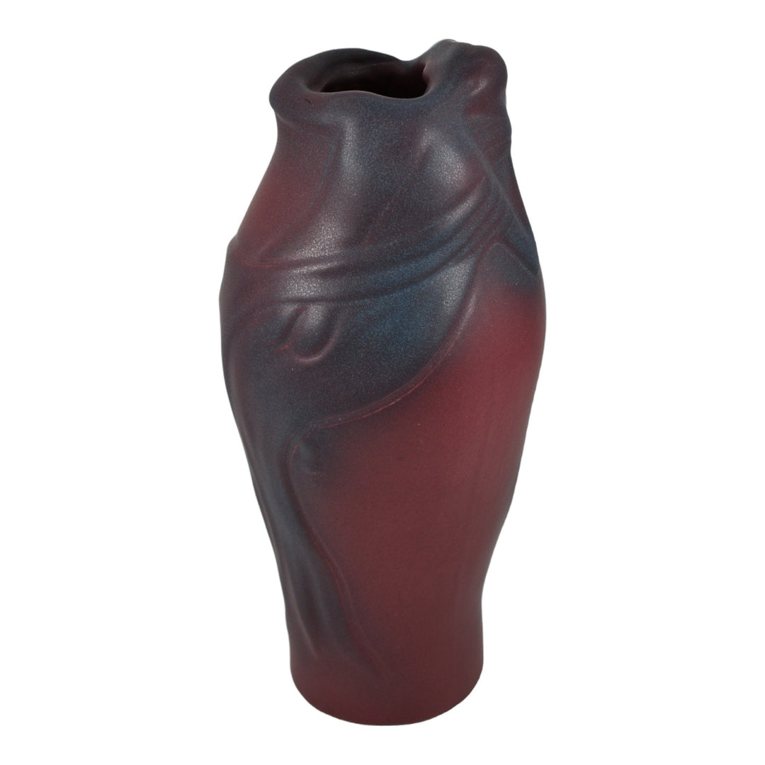 Van Briggle 1922-26 USA Vintage Art Pottery Mulberry Red Lorelei Ceramic Vase - Just Art Pottery