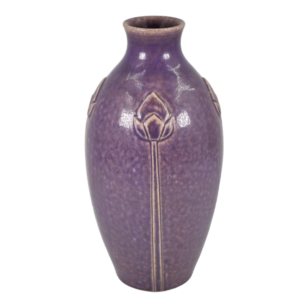 Rookwood 1914 Vintage Arts And Crafts Pottery Mottled Purple Ceramic Vase 732BB - Just Art Pottery