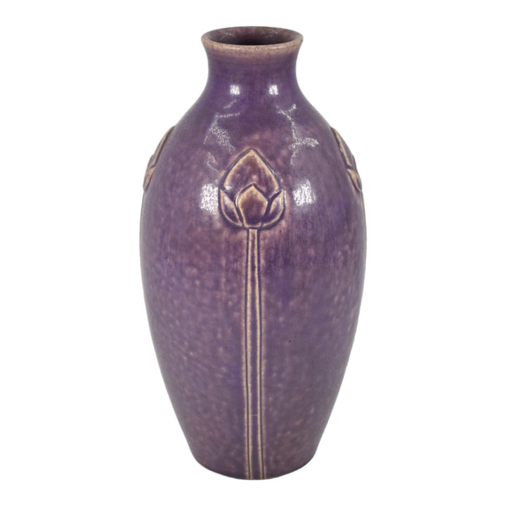 Rookwood 1914 Vintage Arts And Crafts Pottery Mottled Purple Ceramic Vase 732BB - Just Art Pottery