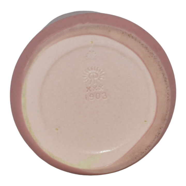 Rookwood 1930 Vintage Pottery Mottled Matte Pink Floral Design Ceramic Vase 1903 - Just Art Pottery