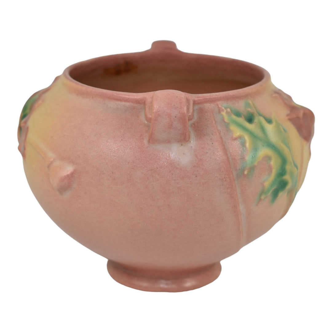 Roseville Poppy Pink 1938 Vintage Art Pottery Ceramic Jardiniere Planter 642-3 - Just Art Pottery