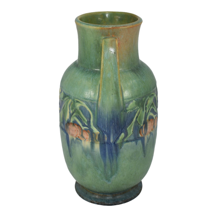 Roseville Baneda Green 1932 Vintage Arts And Crafts Pottery Ceramic Vase 594-9 - Just Art Pottery