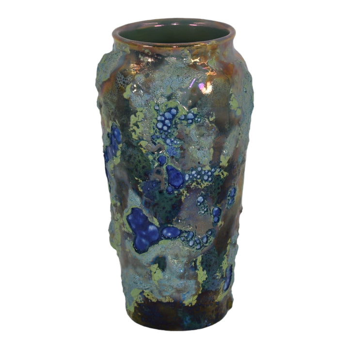 Paul Katrich Studio Pottery 2013 Hand Made Metallic Luster Niagara Vase 1571 - Just Art Pottery