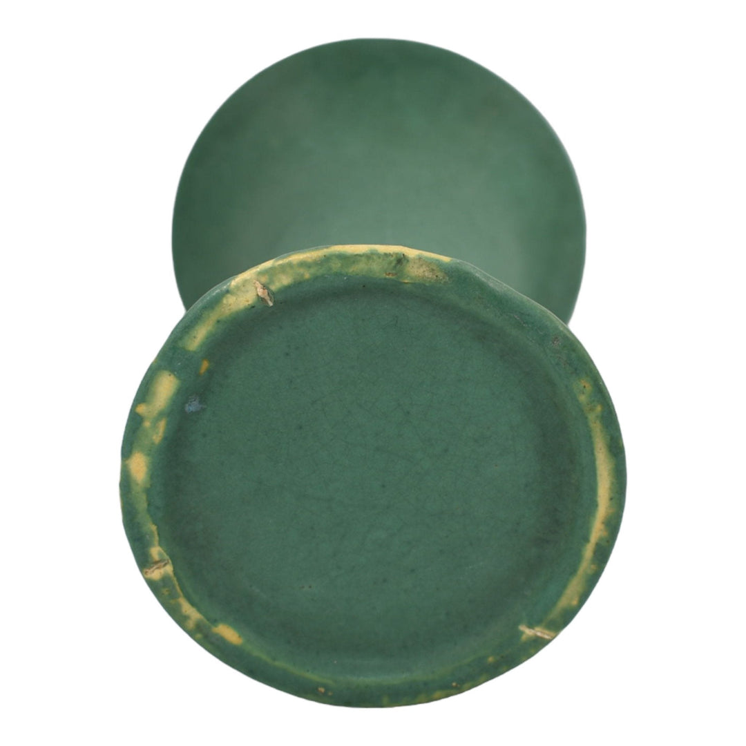 Roseville Matte Green 1907 Vintage Art Pottery Ceramic Flaring Rim Vase 5-7 - Just Art Pottery