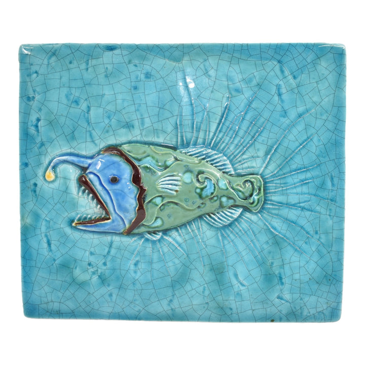 Sion Ceramics Contemporary Art Pottery Deep Sea Fish Ceramic Tile - Just Art Pottery