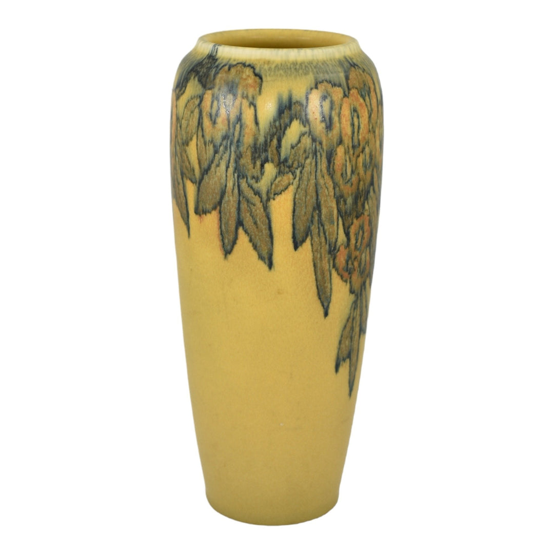 Rookwood 1924 Arts And Crafts Pottery Mat Glaze Floral Yellow Vase 951D Jones - Just Art Pottery