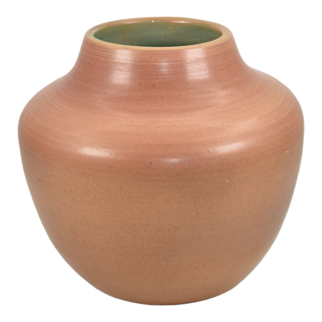 North Dakota School of Mines UND Vintage Hand Made Pottery Brown Vase Mattson - Just Art Pottery