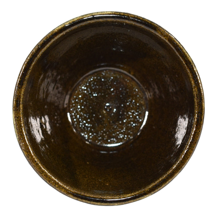 Robinson Ransbottom Vintage Ohio Pottery Brown Green Ceramic Vase Jardiniere 420 - Just Art Pottery