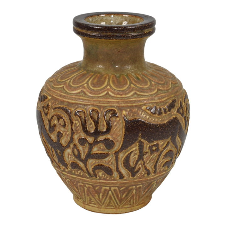 Michael Andersen Scandinavian Mid Century Modern Art Pottery Deer Ceramic Vase - Just Art Pottery