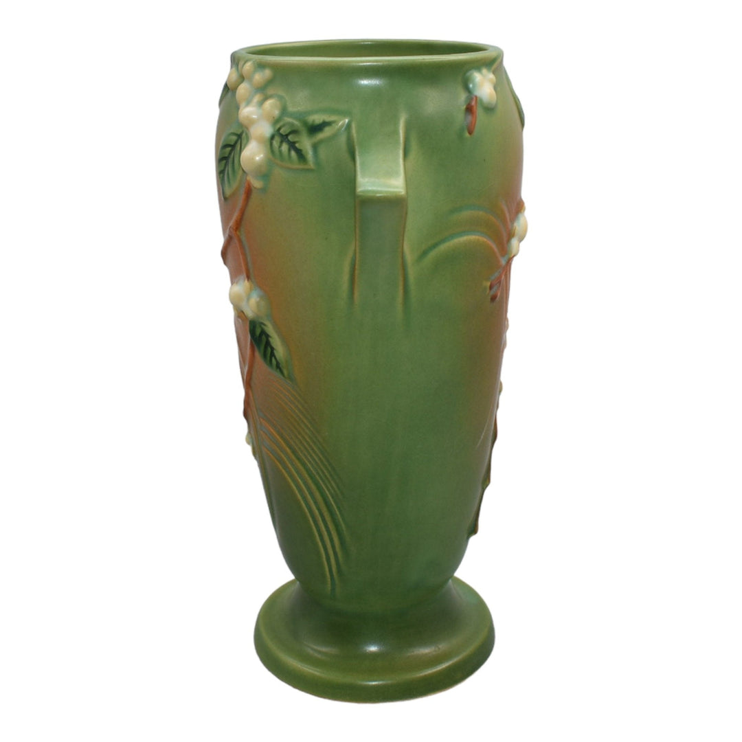 Roseville Snowberry Green 1947 Mid Century Modern Pottery Ceramic Vase 1V1-10