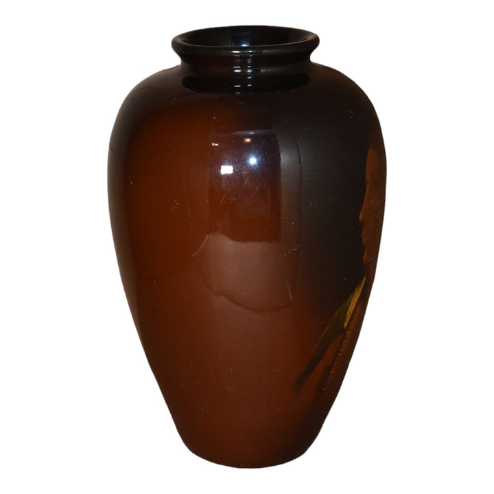 Weller Louwelsa 1900s Vintage Pottery Hand Painted Native American Vase Kappes - Just Art Pottery