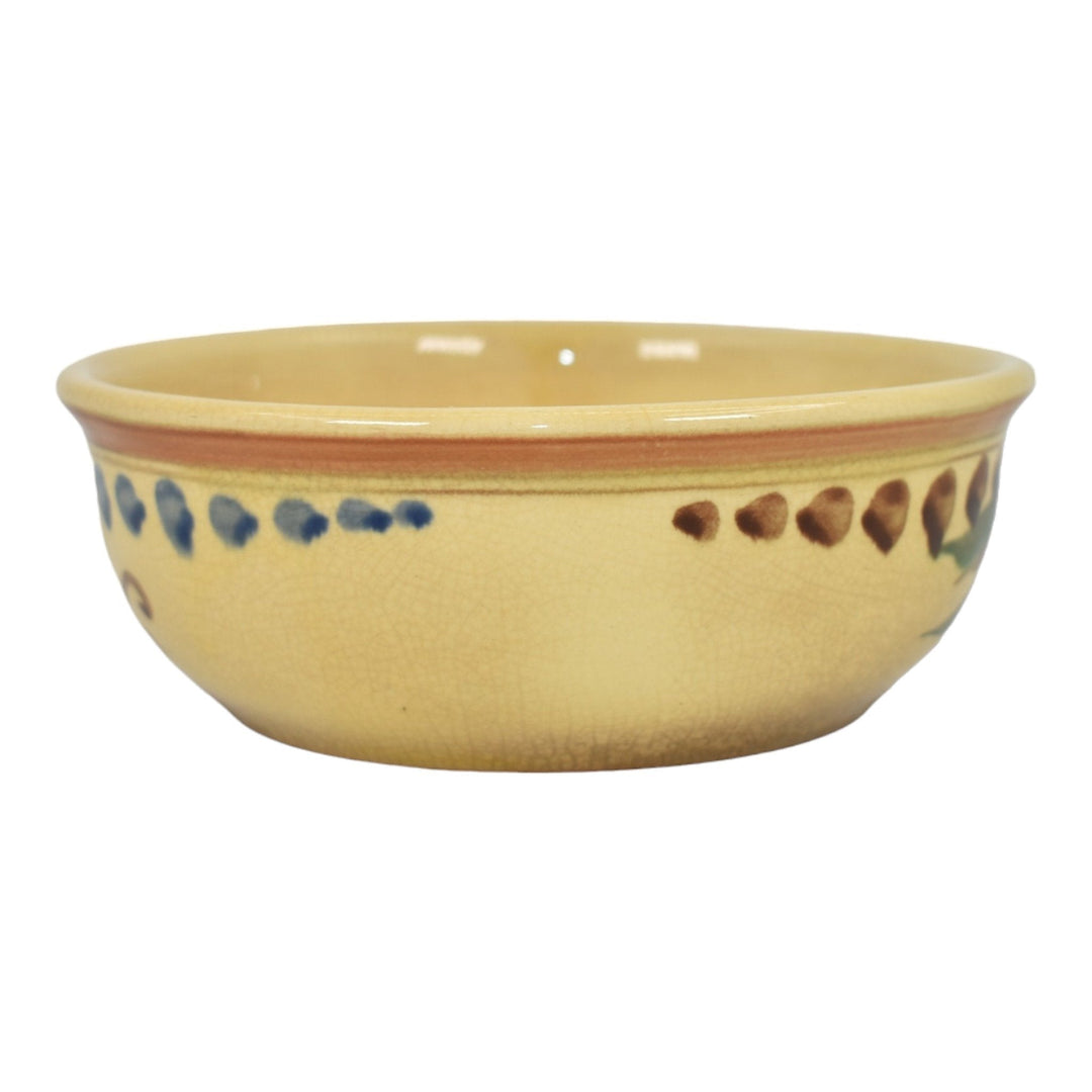 Weller Bonito 1927-33 Vintage Pottery High Glaze Hand Painted Ceramic Bowl - Just Art Pottery