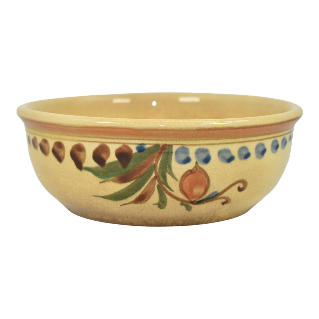 Weller Bonito 1927-33 Vintage Pottery High Glaze Hand Painted Ceramic Bowl - Just Art Pottery