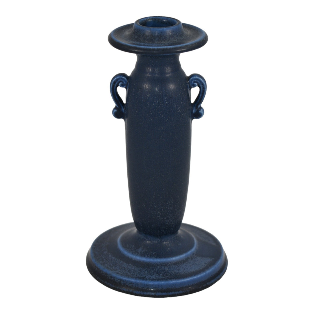 Rookwood 1924 Vintage Art Pottery Matte Blue Ceramic Candle Holder 2661