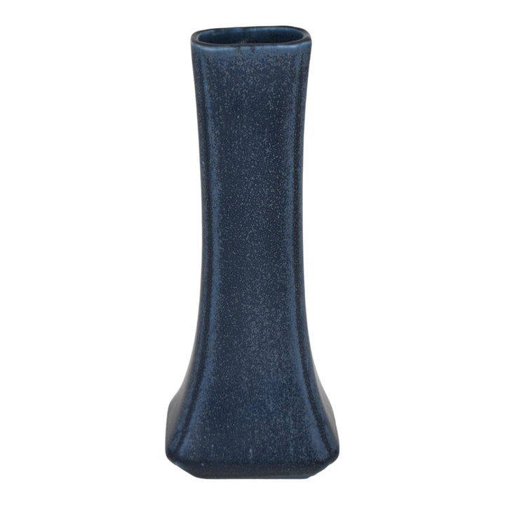 Rookwood 1923 Vintage Art Deco Pottery Mottled Matte Blue Vase 697 - Just Art Pottery