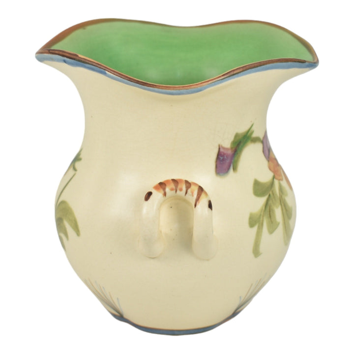 Weller Bonito 1927-33 Vintage Art Pottery Hand Painted Pansy Ceramic Vase Walch - Just Art Pottery