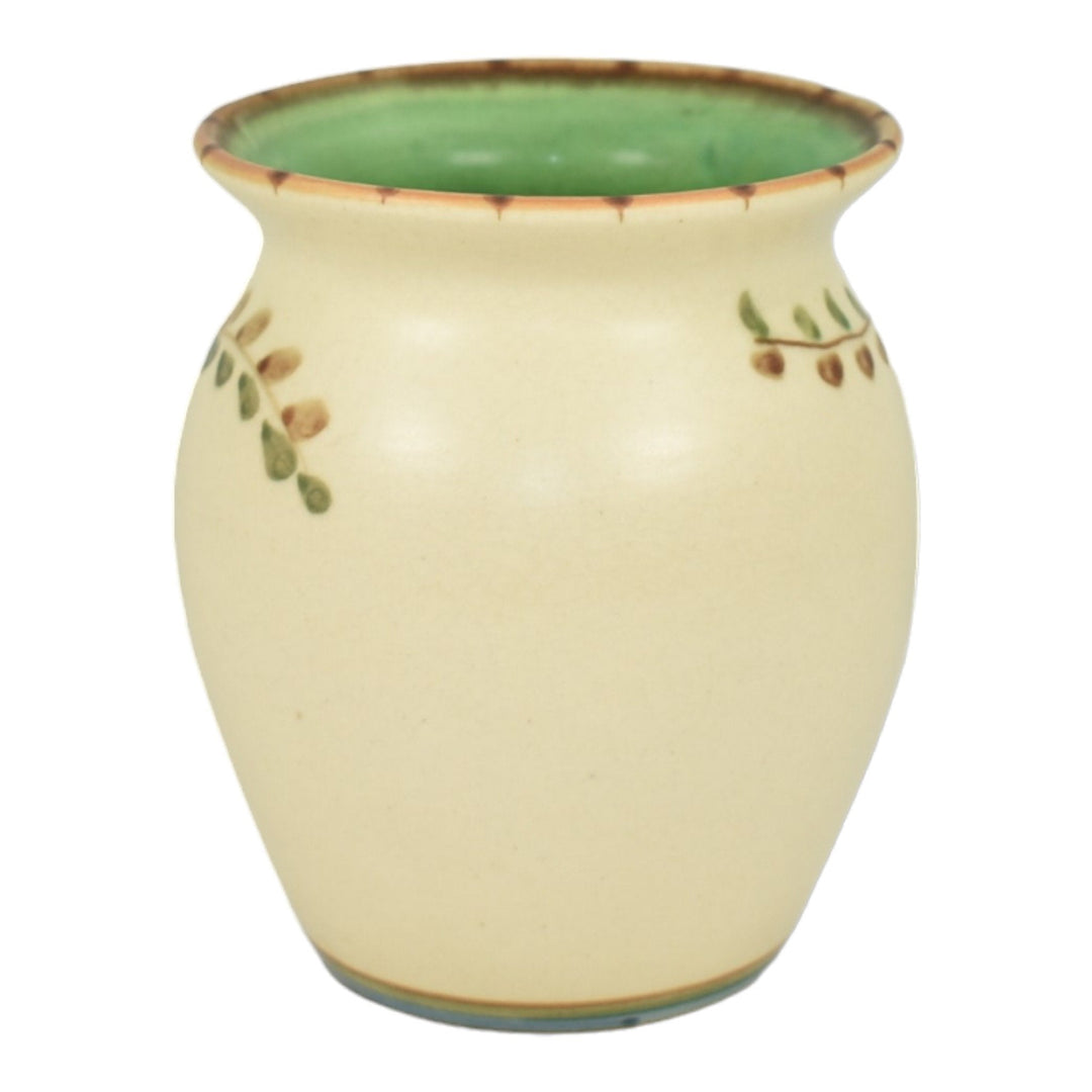 Weller Bonito 1927-33 Vintage Art Pottery Hand Painted Floral Vase Artist Signed - Just Art Pottery