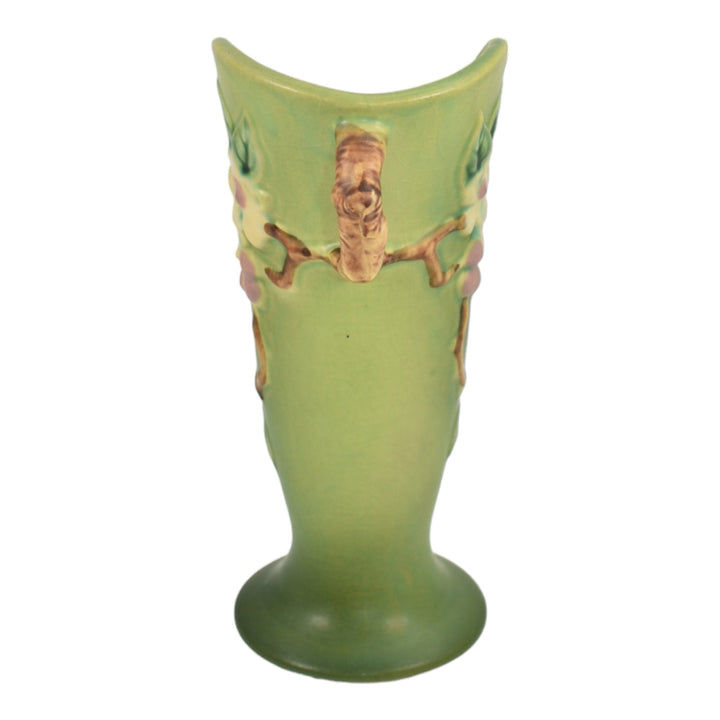 Roseville Apple Blossom Green 1949 Vintage Art Pottery Ceramic Vase 382-7 - Just Art Pottery