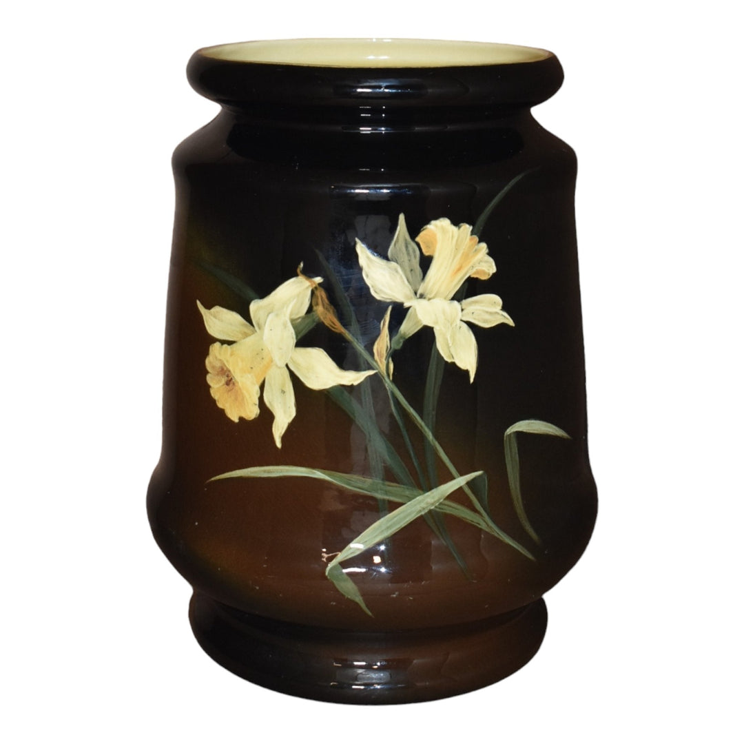Owens Lightweight Art Pottery Standard Glaze Yellow Daffodil Ceramic Vase 877