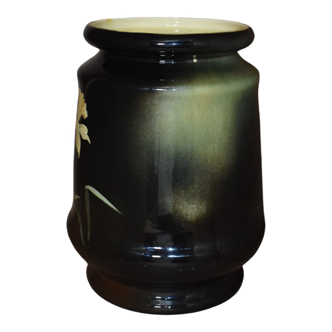 Owens Lightweight Art Pottery Standard Glaze Yellow Daffodil Ceramic Vase 877