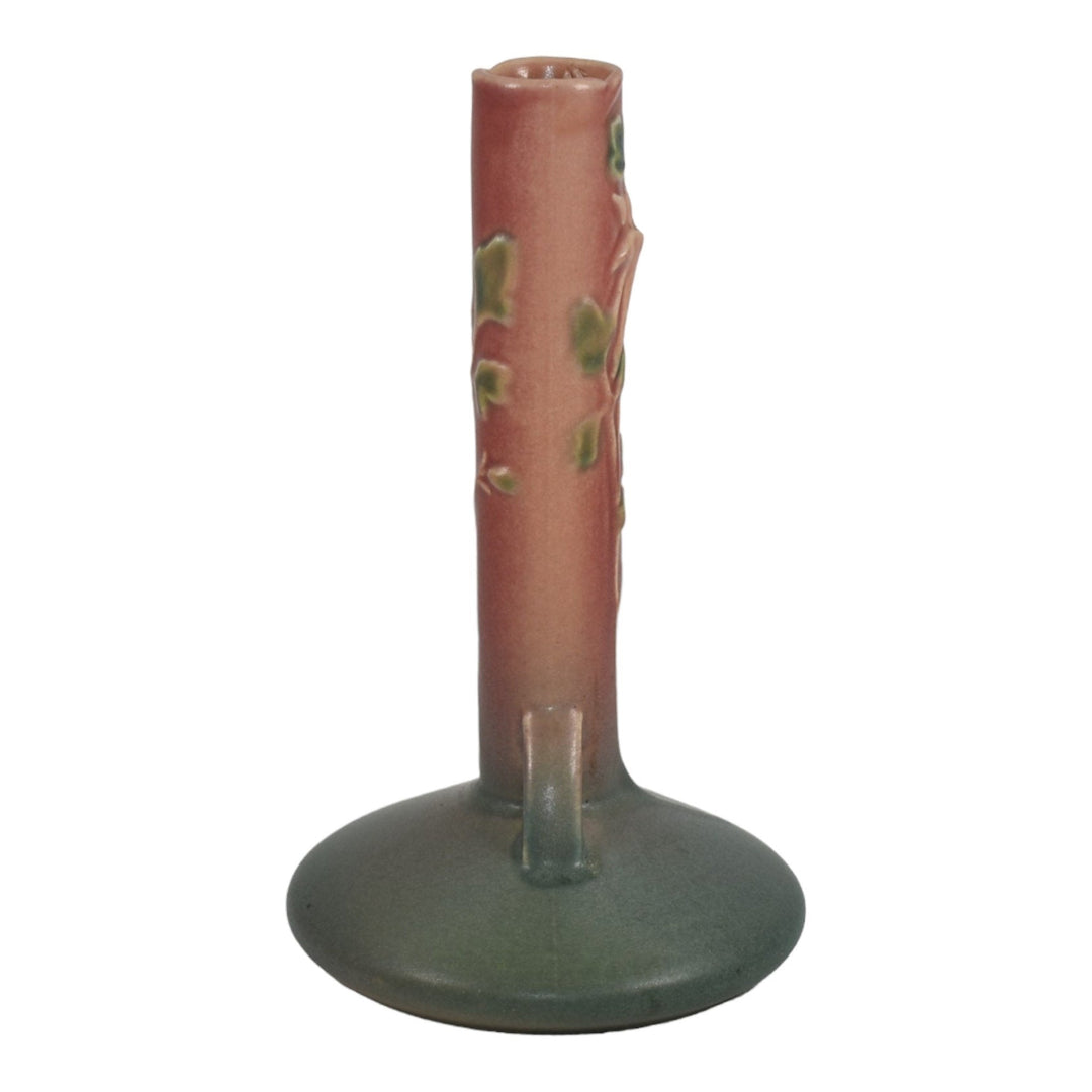Roseville Columbine Pink 1941 Vintage Art Pottery Ceramic Flower Bud Vase 15-7 - Just Art Pottery
