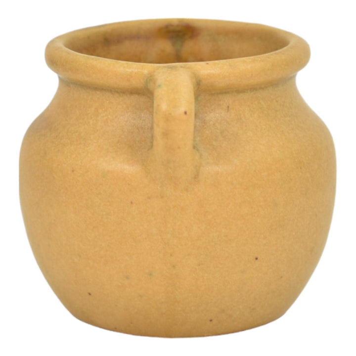 Dickota Vintage Art Pottery Yellow Handled Cabinet Ceramic Vase - Just Art Pottery