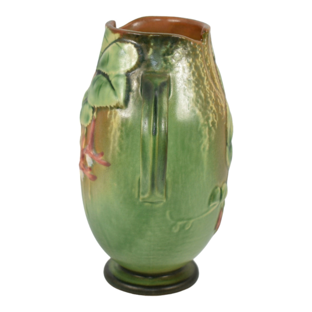 Roseville Fuchsia Green 1938 Vintage Art Pottery Ceramic Flower Vase 894-7 - Just Art Pottery