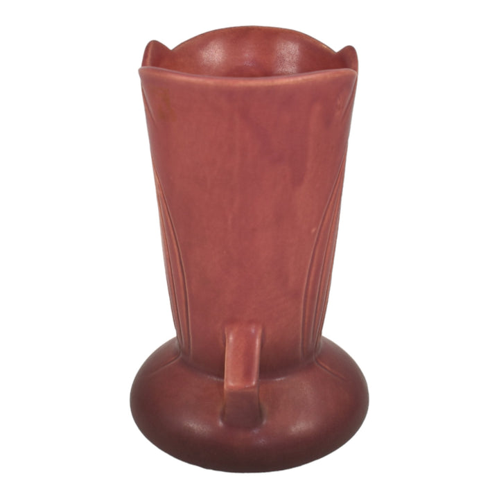 Roseville Silhouette Red 1950 Mid Century Modern Art Pottery Ceramic Vase 780-6