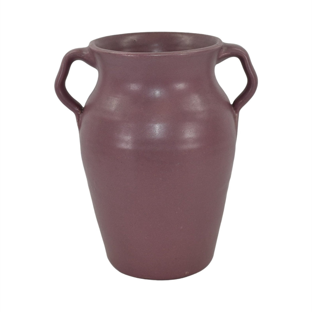 Zanesville Stoneware 1930s Vintage Art Pottery Mulberry Vase 115 - Just Art Pottery