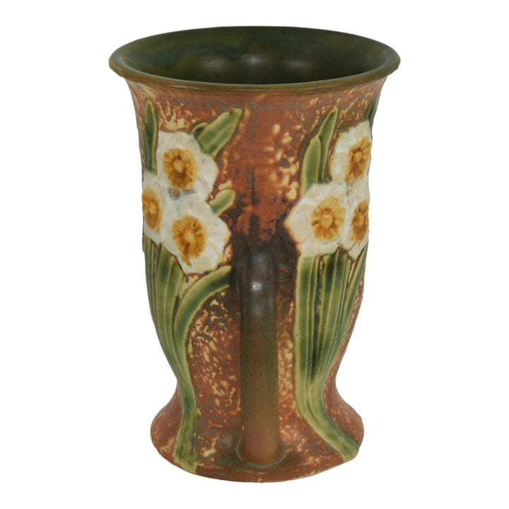 Roseville Jonquil 1931 Vintage Arts And Crafts Pottery Ceramic Flower Vase 541-7 - Just Art Pottery