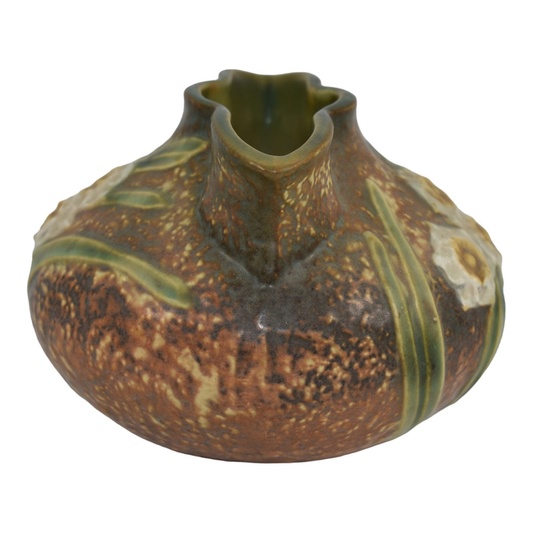 Roseville Jonquil 1931 Vintage Arts And Crafts Pottery Crocus Pot Vase 93-4 - Just Art Pottery